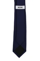 Jedwabny krawat Moschino granatowy